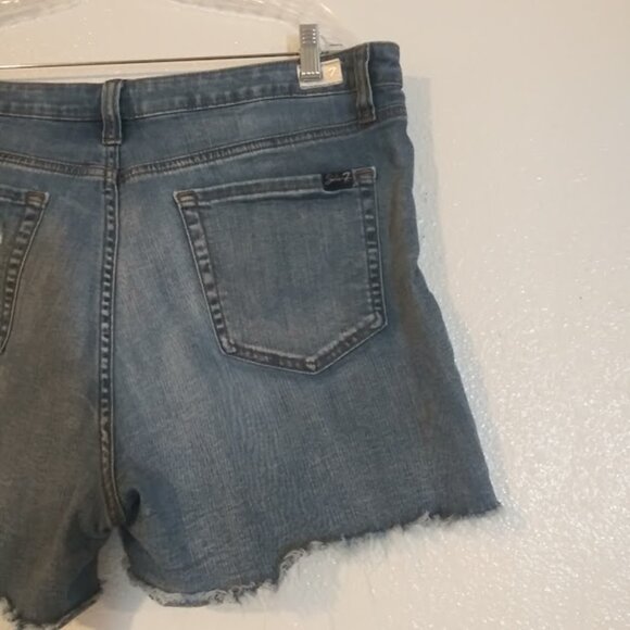 Seven7 women's size 16 denim frayed hem weekend shorts - Picture 6 of 12